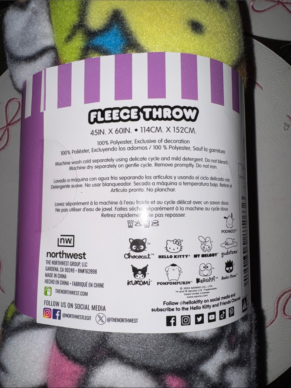Fleece Throw Label - Picture 5 of 5